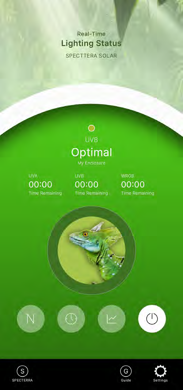 Original SPECTERRA App main screen with channel status and remaining exposure