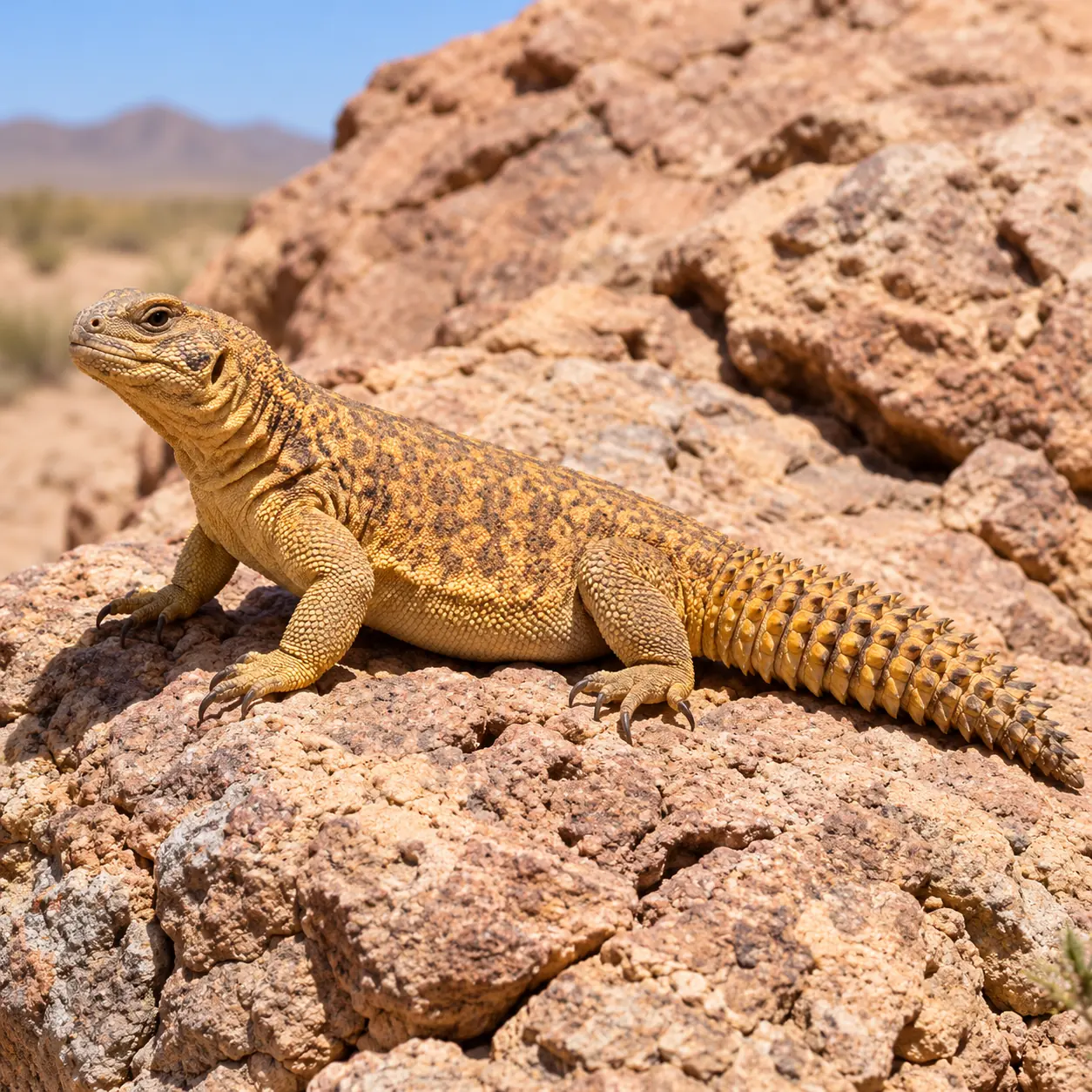 Uromastyx in a desert habitat