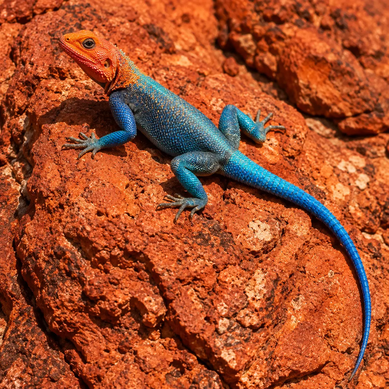 Agama in a savanna habitat
